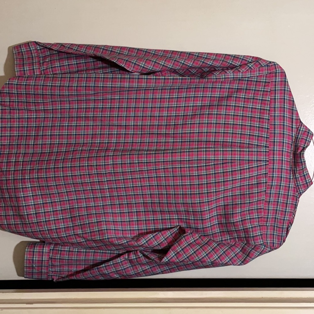 Medium Ralph Lauren button down. Pink plaid - Picture 3 of 3